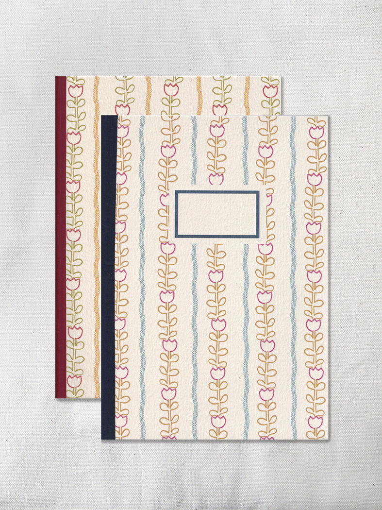 'Flower Embroidery' Notebook Set