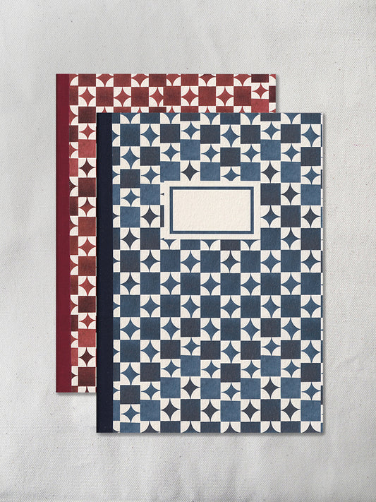 'Starry Checked' Notebook Set